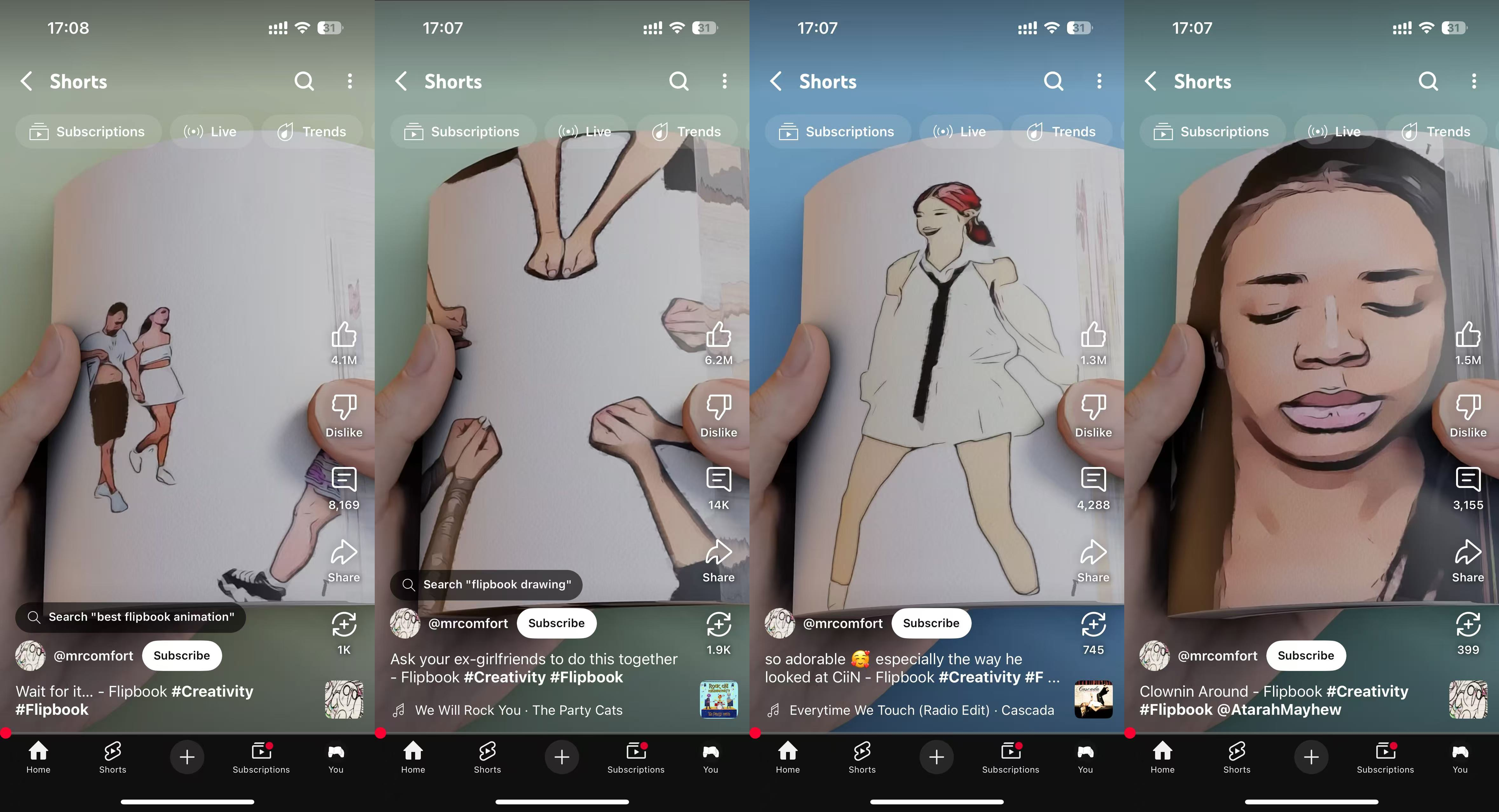 Flipbook animation examples