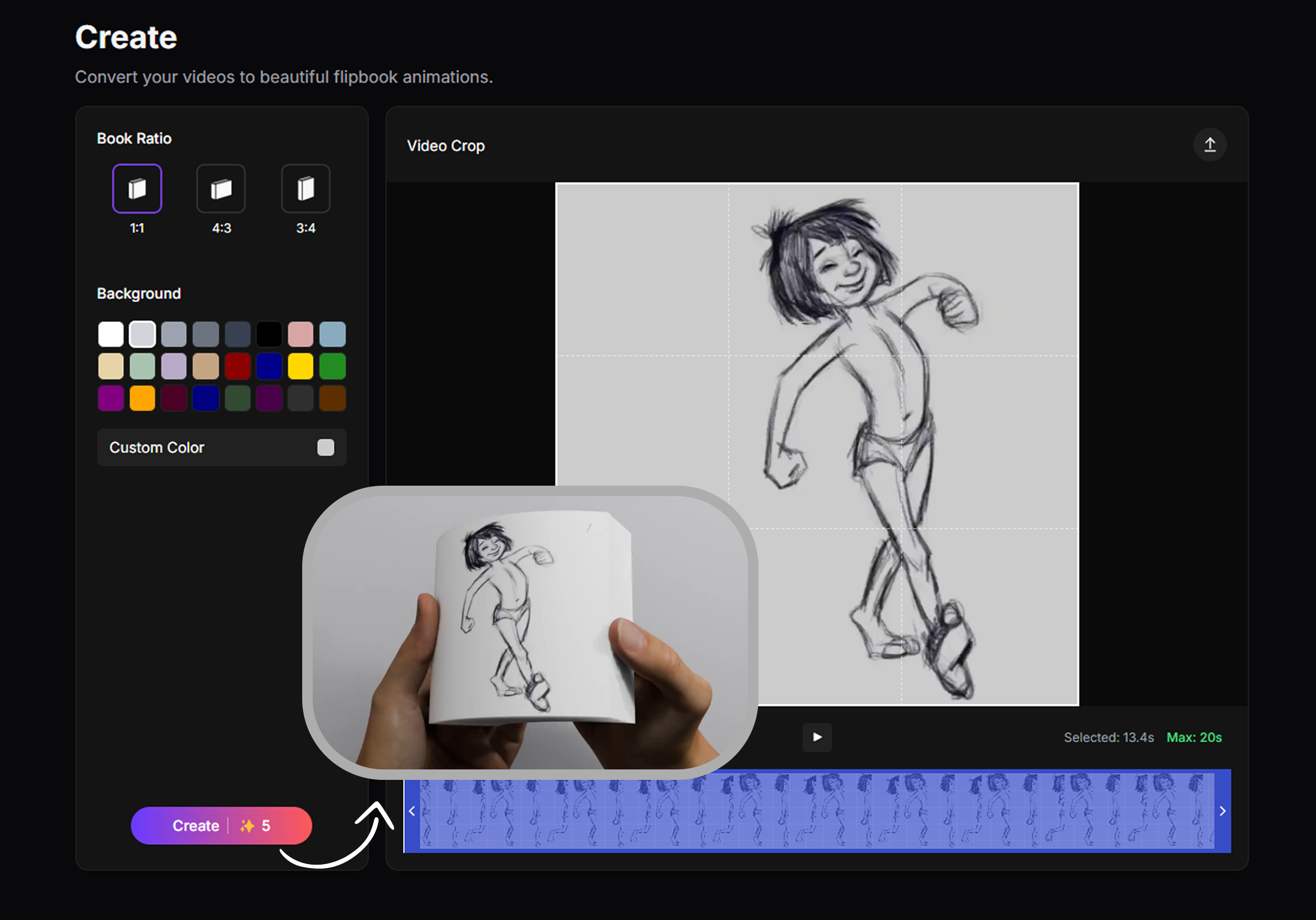 Flipbook3D Tool Interface